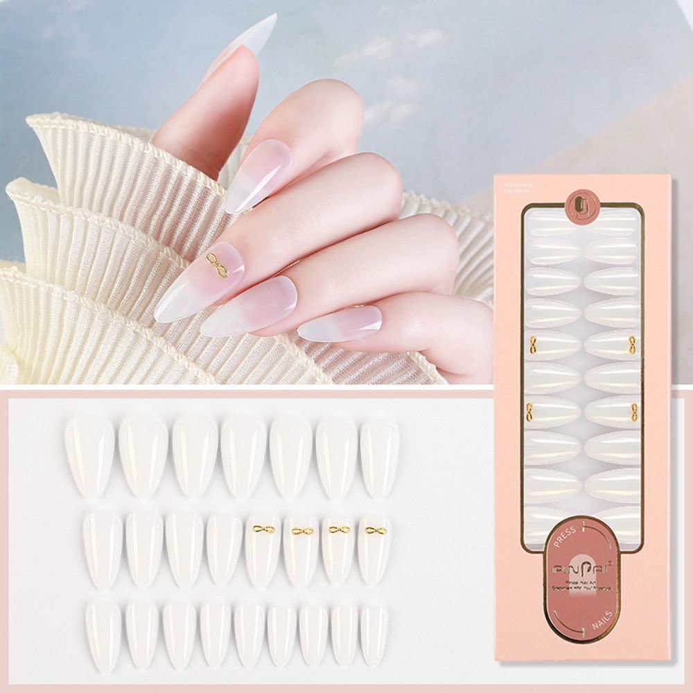 28pcs False Nail Tips Oval Head Full Cover Fake Nails Detachable Press On Nail Art Tips with Designs Beauty Acrylic nails