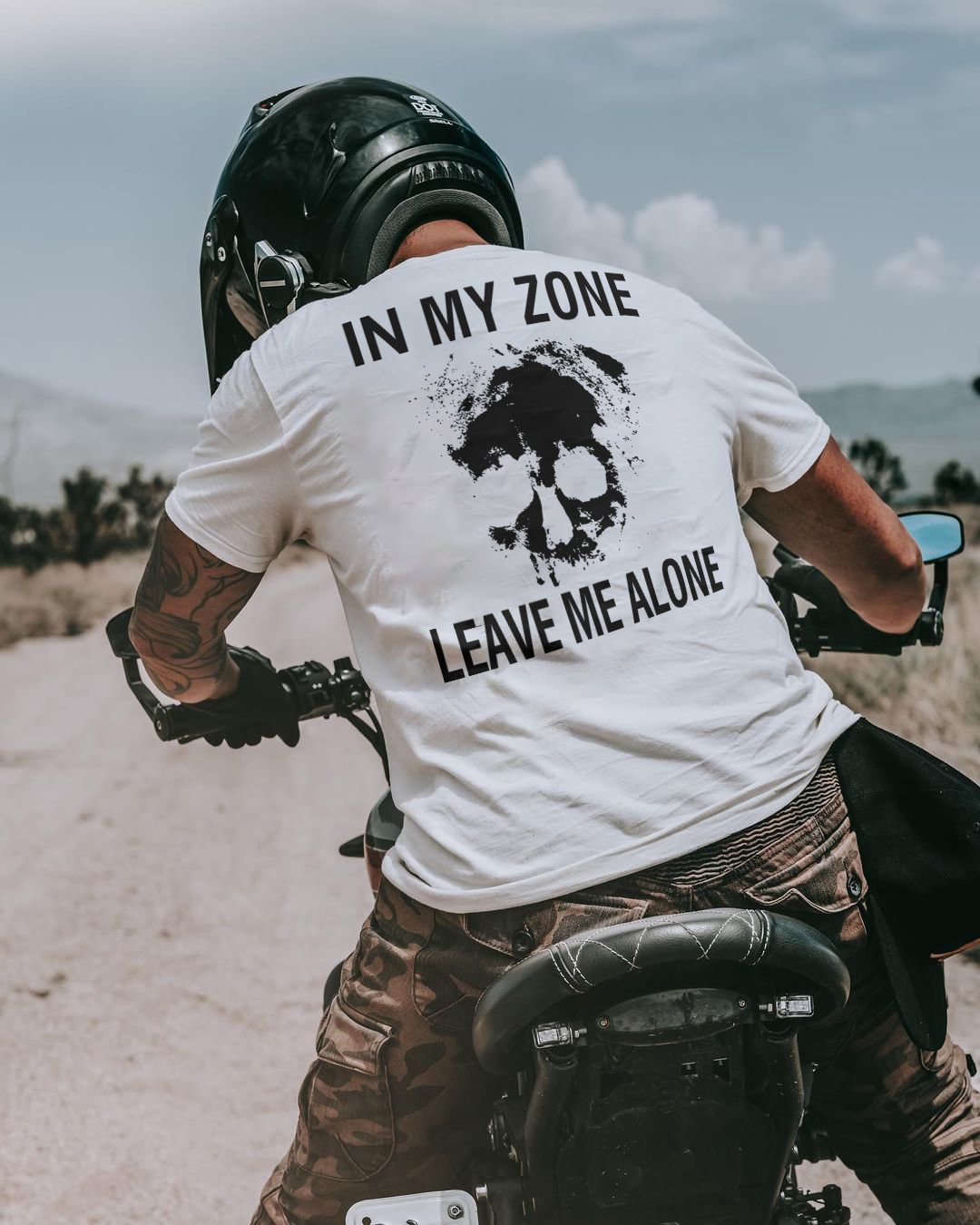 Livereid In My Zone Leave Me Alone Skull Printed T-shirt - Livereid