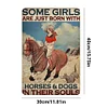 A Girl Riding A Horse - Vintage Metal Signs(8*12Inch) - Cowboy