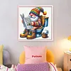 Gnome Reading A Newspaper-11CT Stamped Cross Stitch 45*45cm/17.72*17.72in tapestrymarket