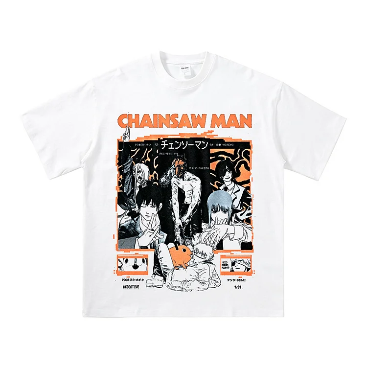Pure Cotton Chainsaw Man Aesthetic T-shirt weebmemes