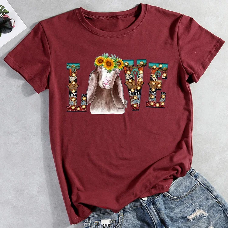 PSL - Love Sunflower Goat T-Shirt Tee -012333