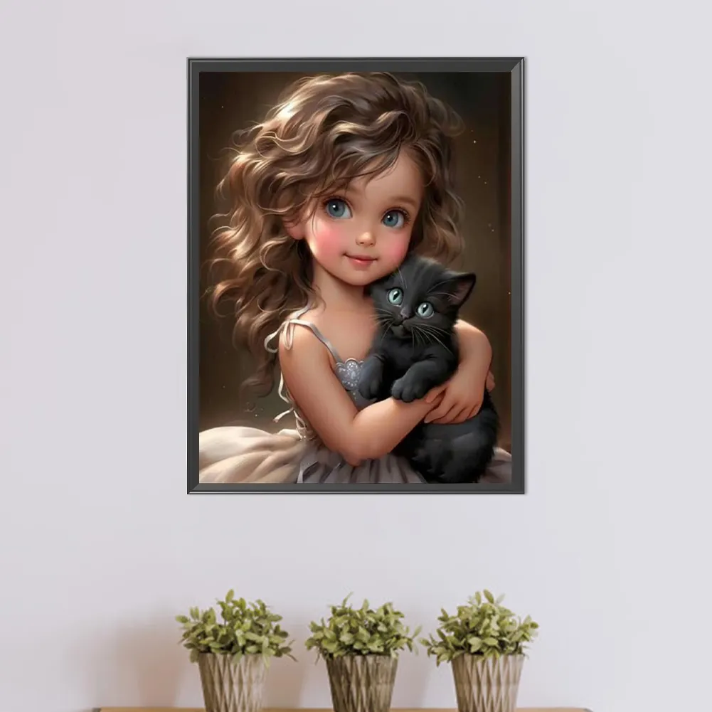 Full Round Diamond Painting 40*50cm - Sweet Cool Girl