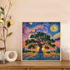 Sternennachtwald - speziell geformtes Diamantgemälde - 30*30cm