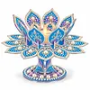 DIY Lotus Flower Pearls & Diamond Painting Candle Holder Acrylic Three-Dimensional Aromatherapy Rack Home Decor Gift