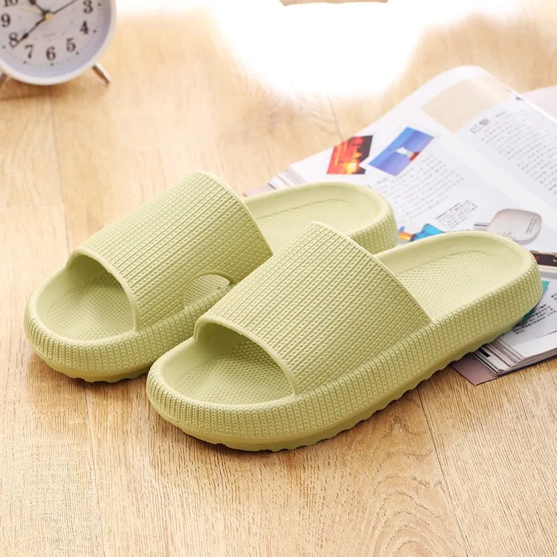 Women Thick Platform Cloud Slippers Eva Soft Sole Slippers Summer Beach Slide Sandals Leisure Man Bathroom Anti-Slip Shoes