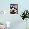 Diamond Painting-DIY Full Round Drill Eagle and Flag