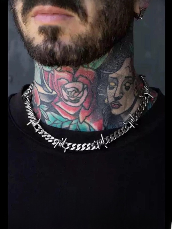 Fashion Hip Hop Design Nail Chain Necklace Exquisite Personality Men And Women All-Matching High Sense Ornament