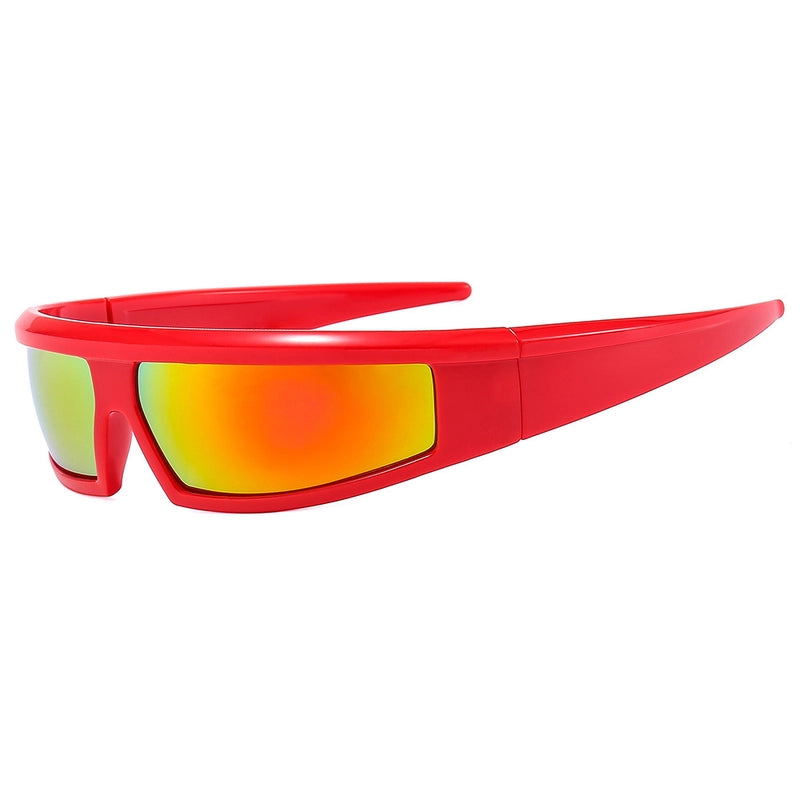 Basic Lady Minimalist Solid Color Ac Special-Shaped Mirror Full Frame Sports Sunglasses