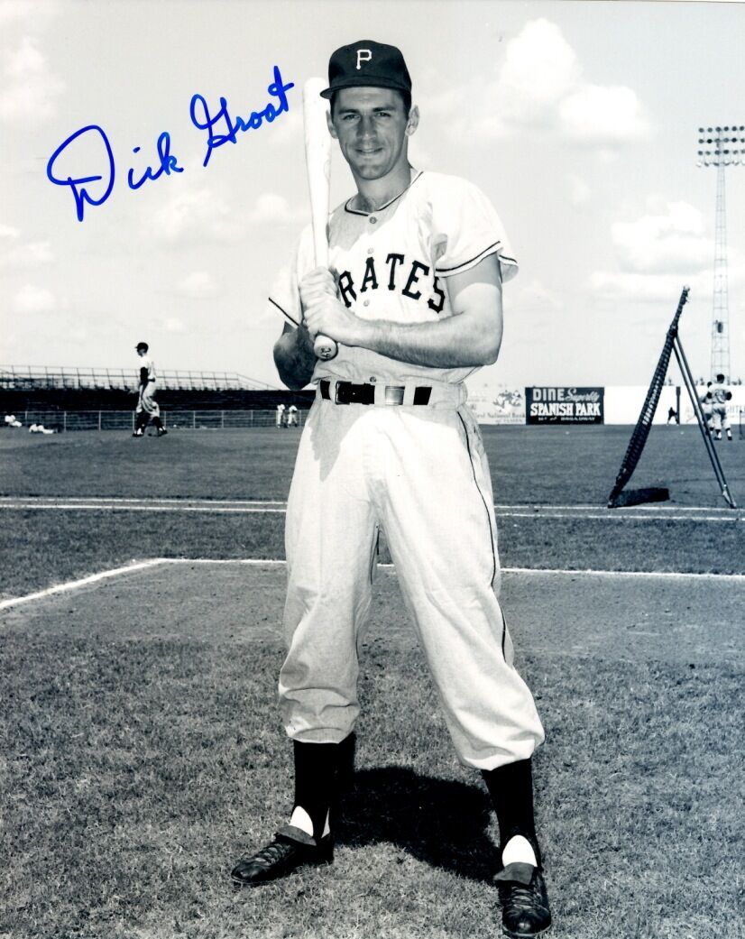 Signed 8x10 DICK GROAT Pittsburgh Pirates Photo Poster painting- COA