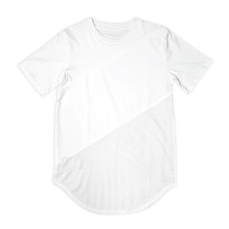 Leisure Breathable Spliced Bodybuilding Short Sleeve T-shirt