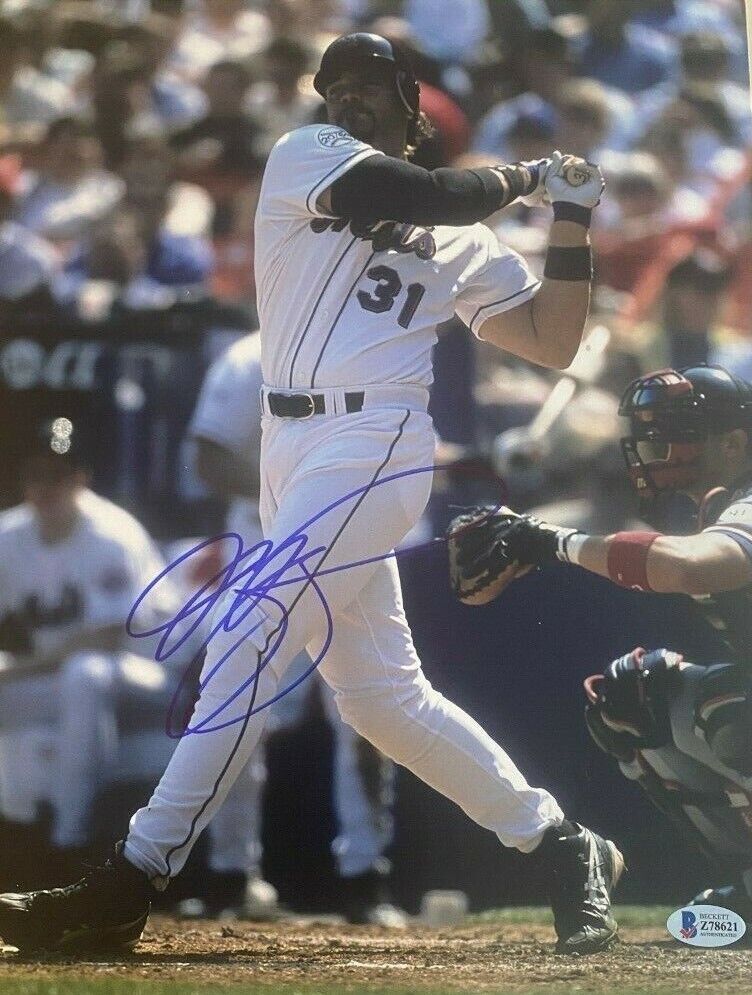 Mike Piazza signed autographed 11x14 Photo Poster painting New York Mets Beckett COA