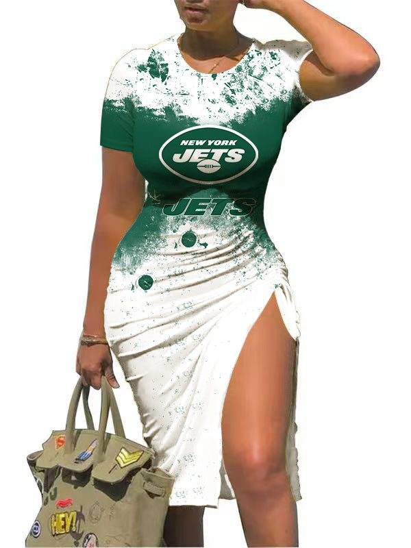 New York Jets Women's Slit Bodycon Dress