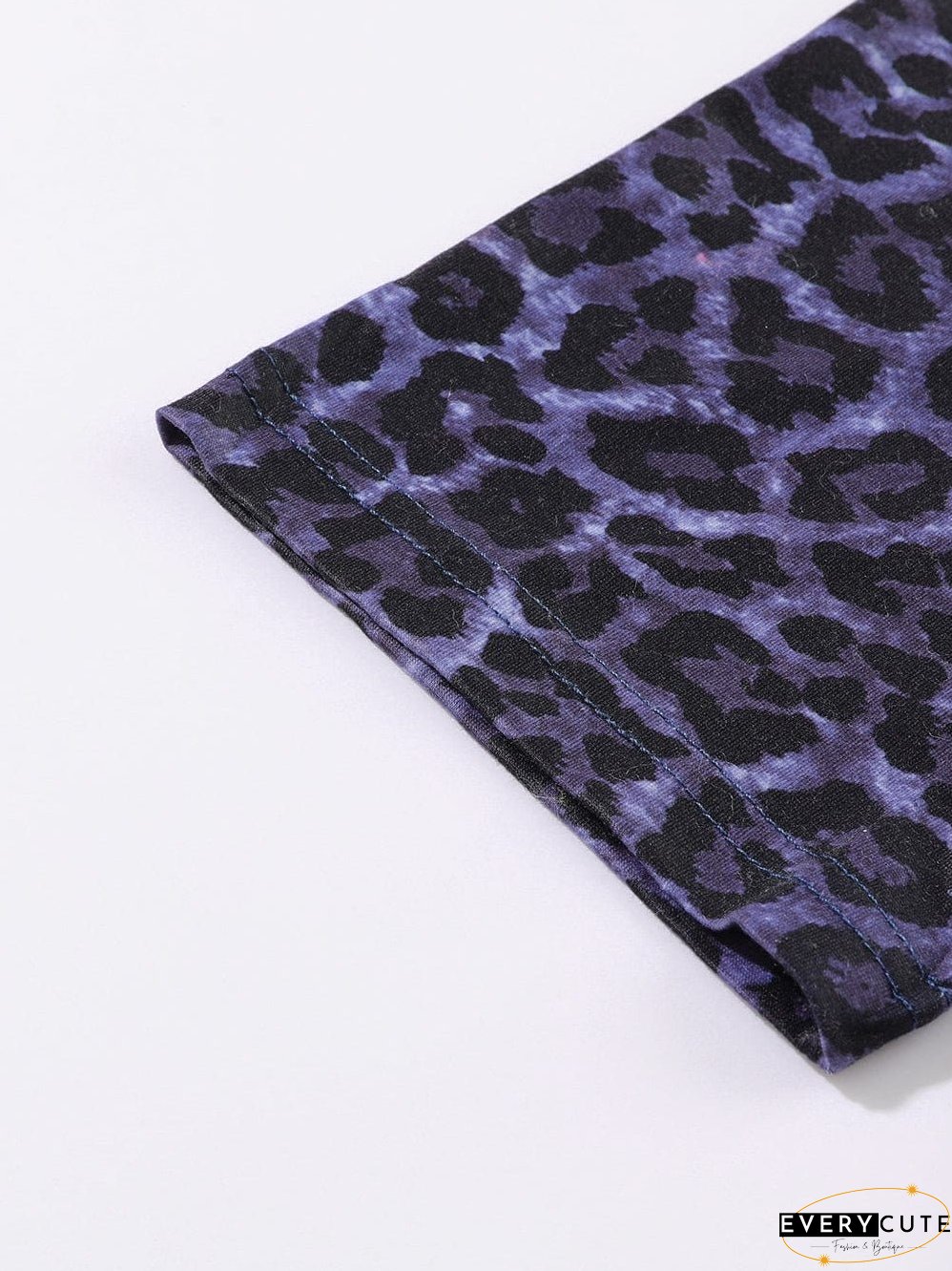 Wild West Leopard Print Graphic Tee in Smoke Gray