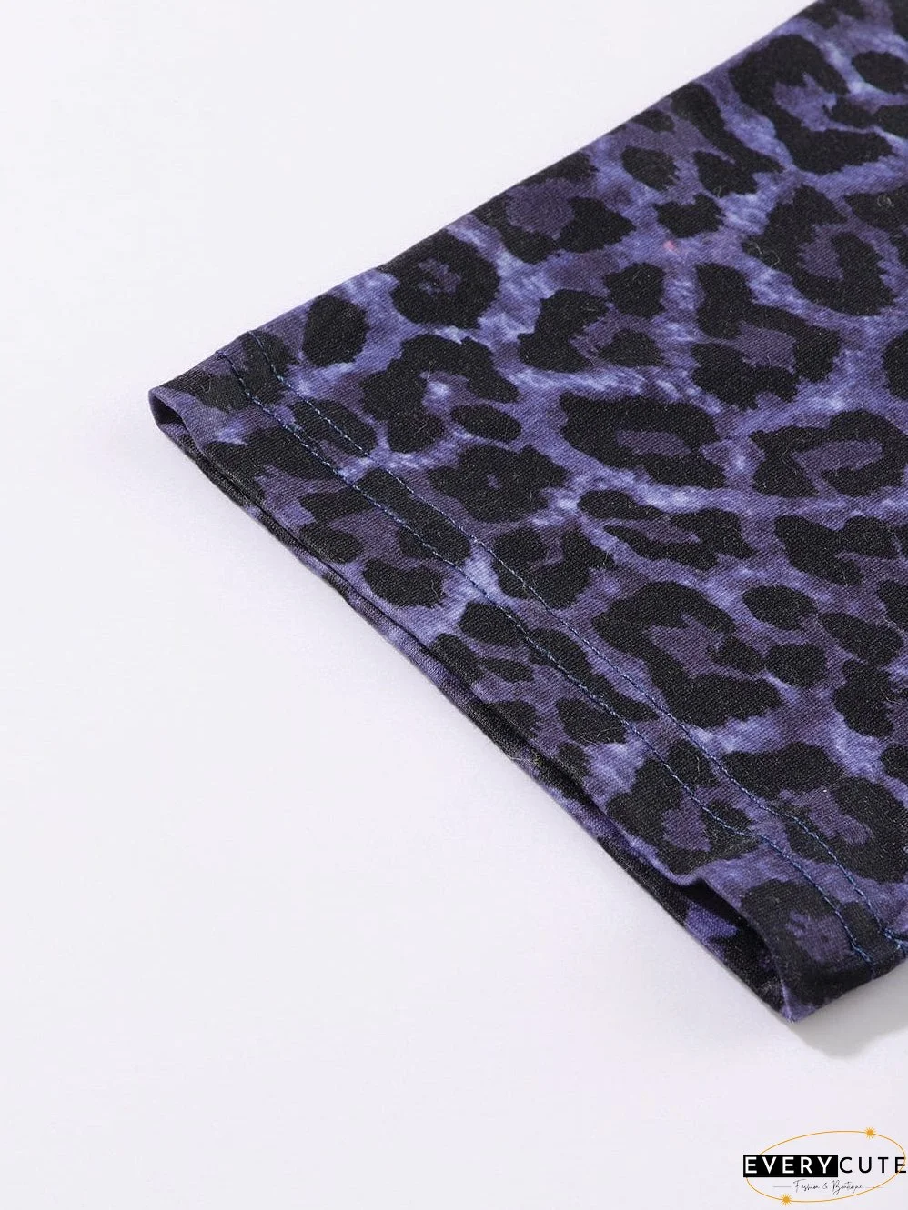 Wild West Leopard Print Graphic Tee in Smoke Gray