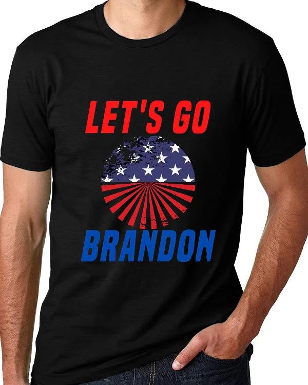 Men's LET'S GO BRANDON Print Casual Short Sleeve Printed T-Shirt