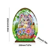 (US Local)3D Wooden Easter Egg Rabbit Special Shaped Diamond Painting Lamp Desk Decor Kits