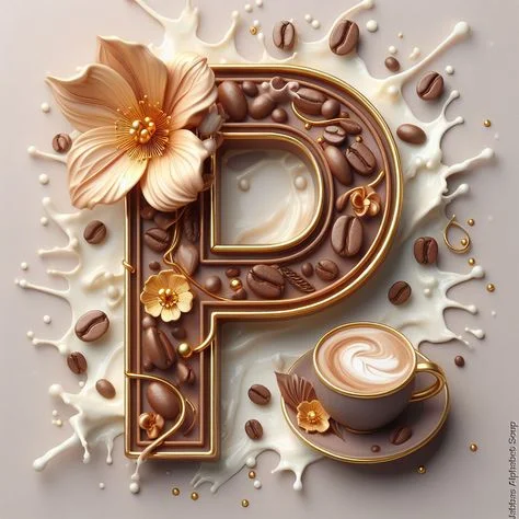 Diamond Painting - Full Round Drill - Coffee Alphabet(Canvas|40*40cm)