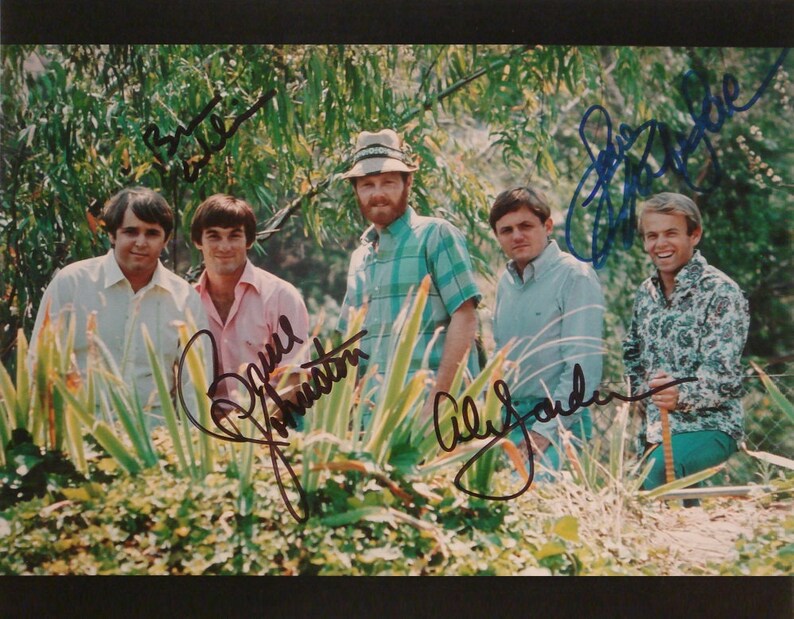 BEACH BOYS SIGNED Photo Poster painting X4 Brian Wilson, Mike Love, Bruce Johnston, and Al Jardine wcoa