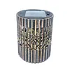 Solar Powered Hollow Metal Wall Light 7 Color LED