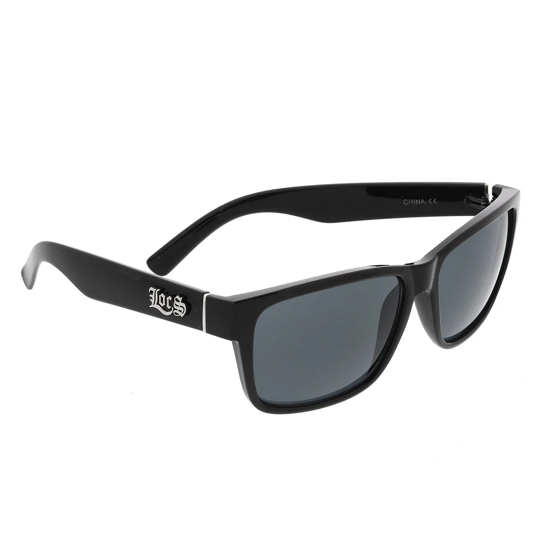 Men's OG Hip Hop Wide Arm Blacked Out Square Lens Horn Rimmed LOCS glasses 60mm