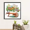 Diamond Painting-DIY Crystal Rhinestone Flowers Push Cart