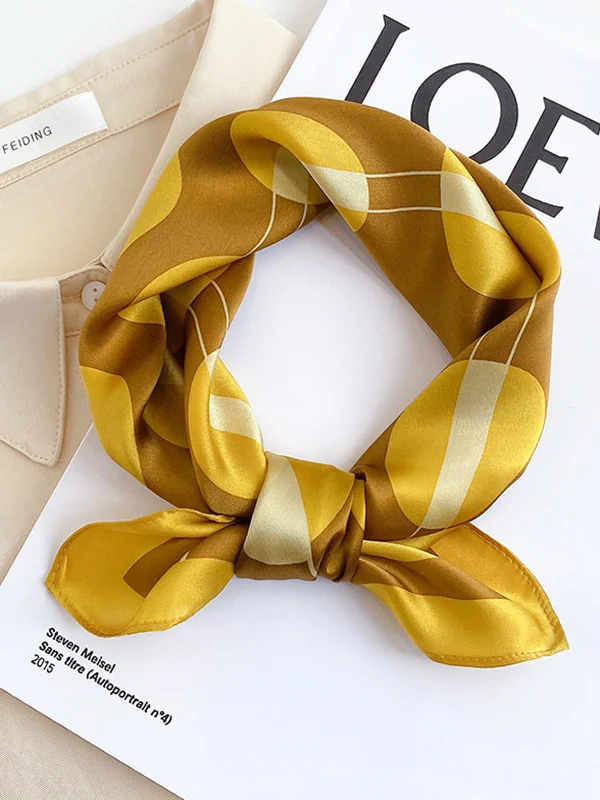 Urban Contrast Color Polka-Dot Scarf