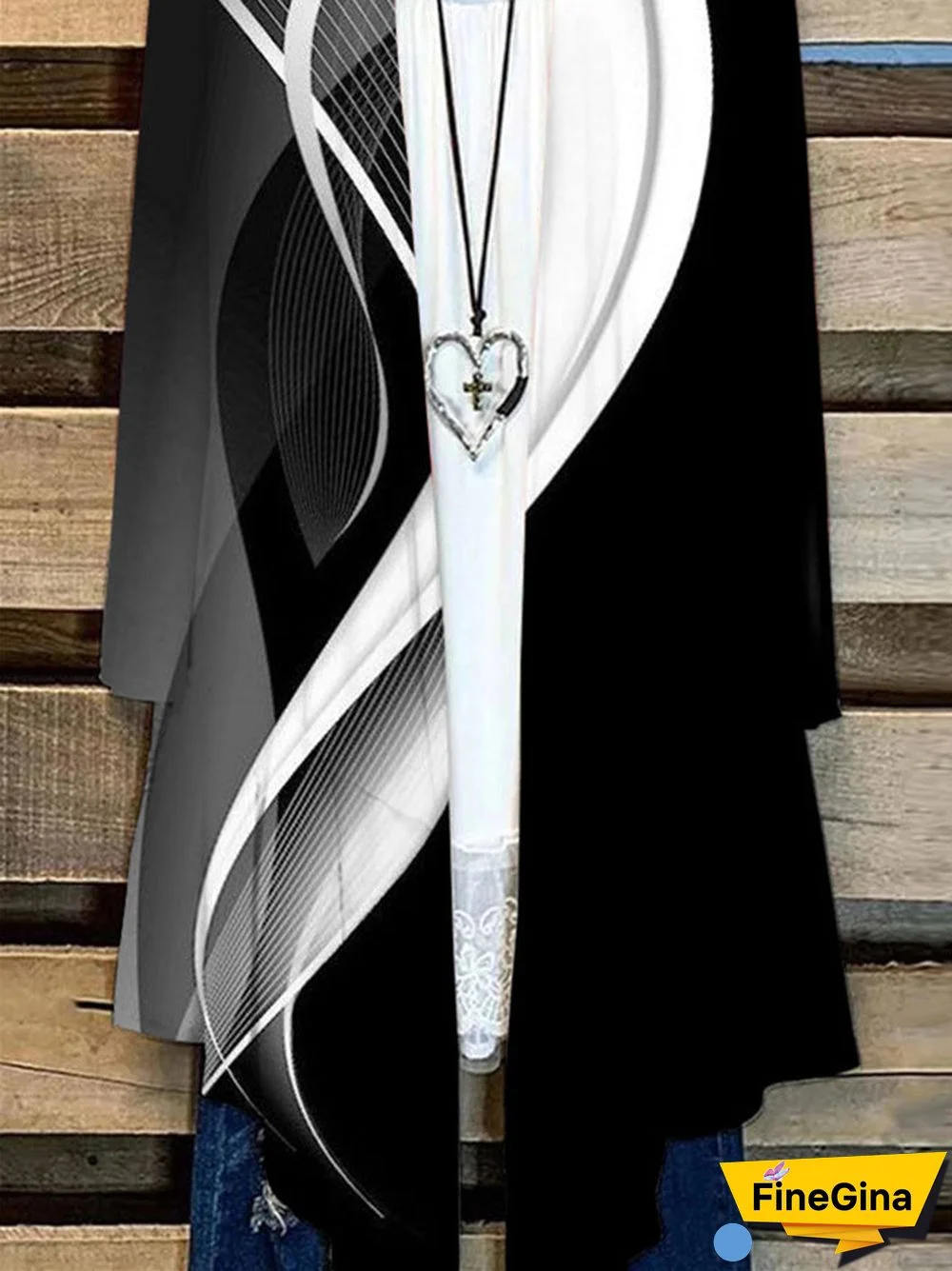 Women Long Sleeve Striped Casual Loose Simple Cardigan