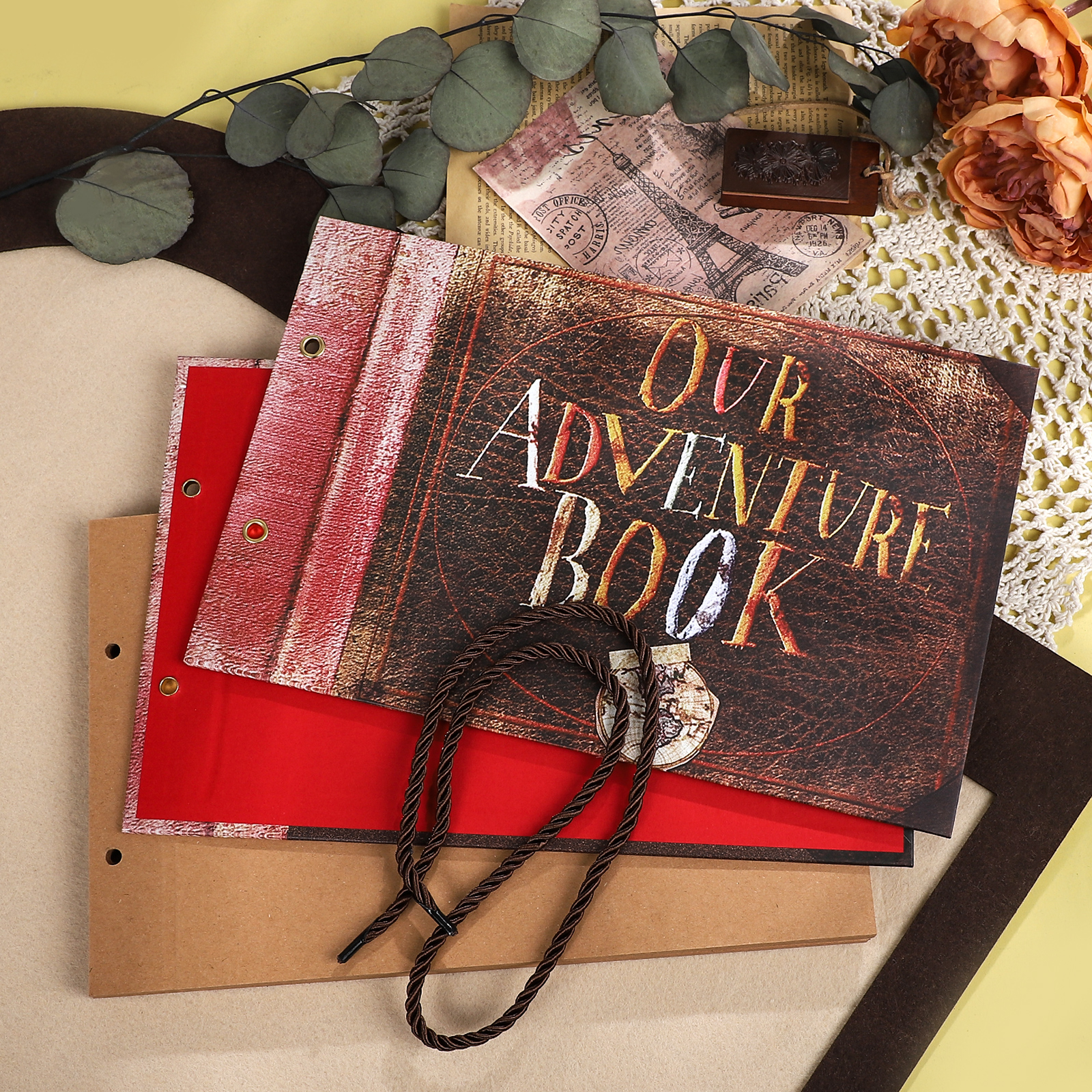 고정형 사진 앨범 - 우리의 모험 DIY 사진 앨범 10인치