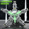 3700 Planetary - Class Radial Engine Starry Sky Engine Model Building Blocks, Educational Assembly, Creative Toy for Boys
