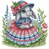 Peter Rabbit Partial Stamped Cross Stitch Kit 14CT 2 Strands 30x30cm DIY Embroidery Needlepoint