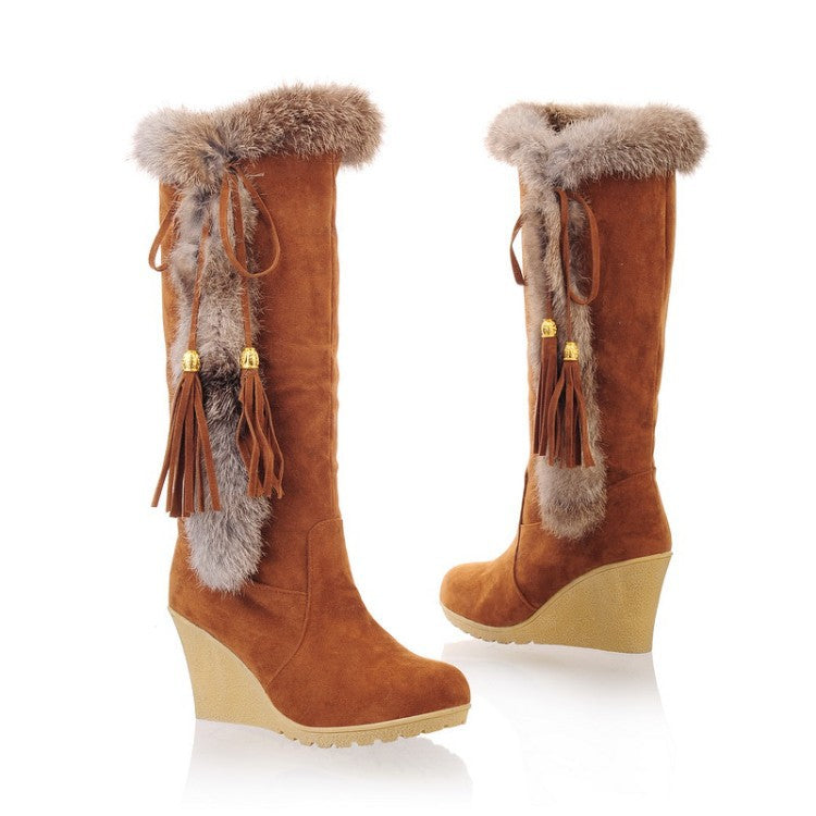 VCSHOES Frosted  Thicken Fur Snow Boots