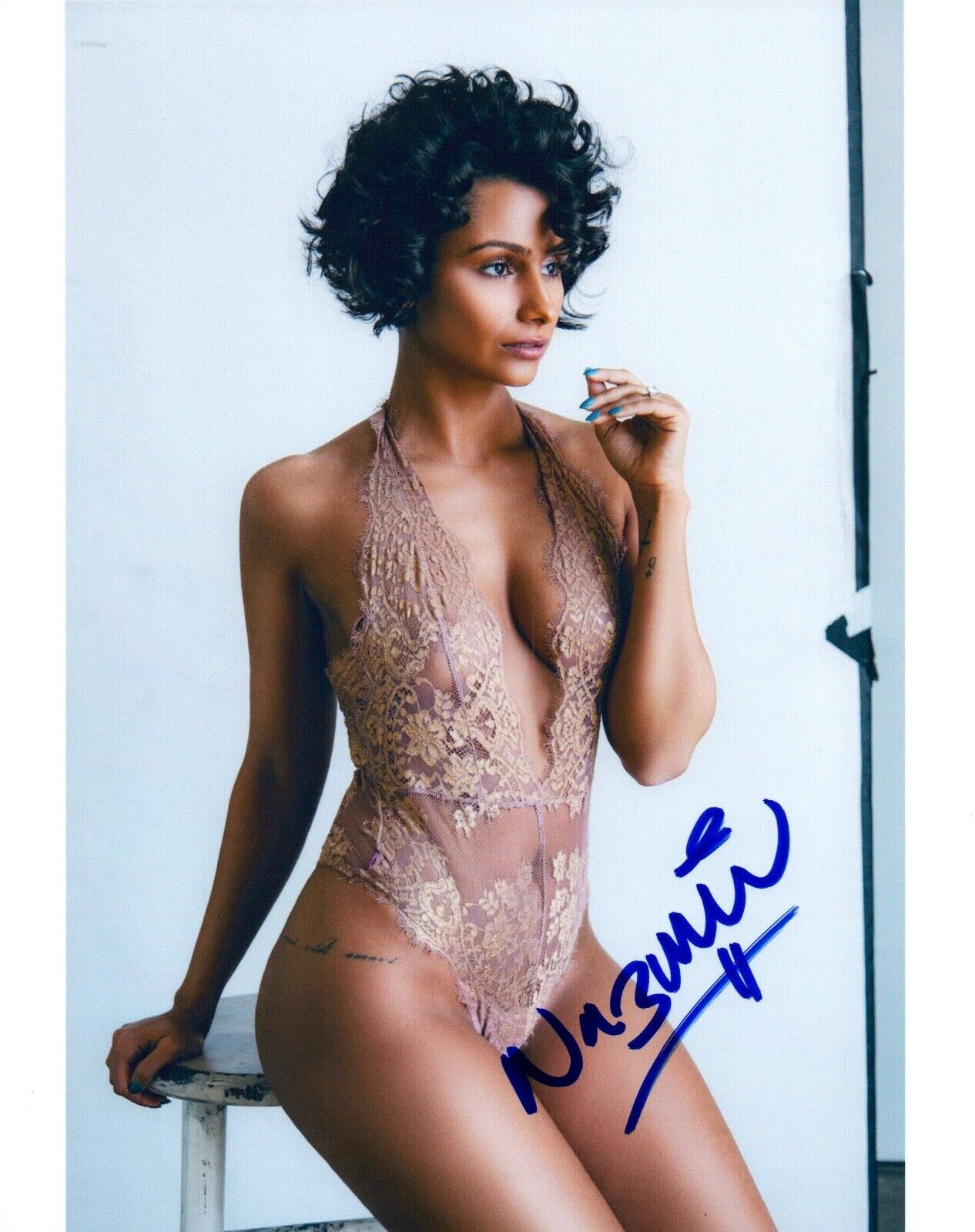 Nazanin Mandi Pimental Signed Autograph 8x10 Photo Poster painting Model Actress COA