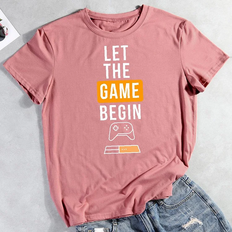 Let the game begin Round Neck T-shirt