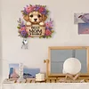 Wooden Special Shape Dog 2 Hooks Diamond Painting Hook Rail for Wall Cabinet