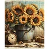Sunflower Alarm Clock-11CT Stamped Cross Stitch 40*52cm/15.75*20.47in
