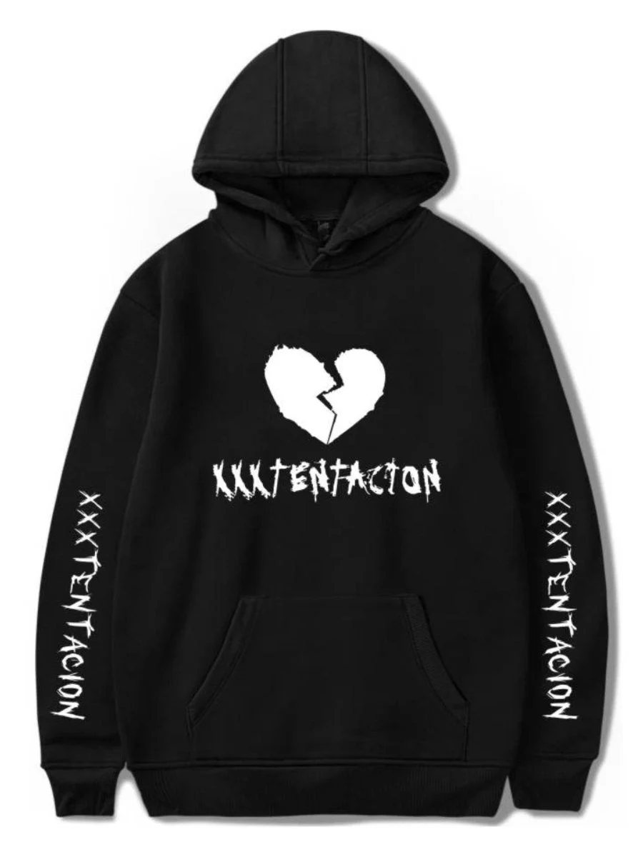 Unisex Revenge Hoodie Broken Heart Graphic Letters Hooded Sweatshirt