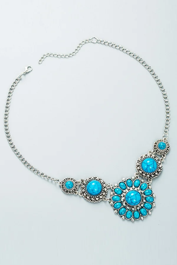 Vintage Turquoise Chain Necklace