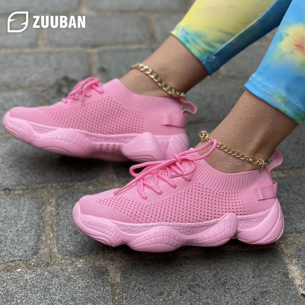 Cricsblue Tenis Femmino Para Academia lightweight running shoes, breathable platform, comfortable lace up, fashionable tennis sneakers