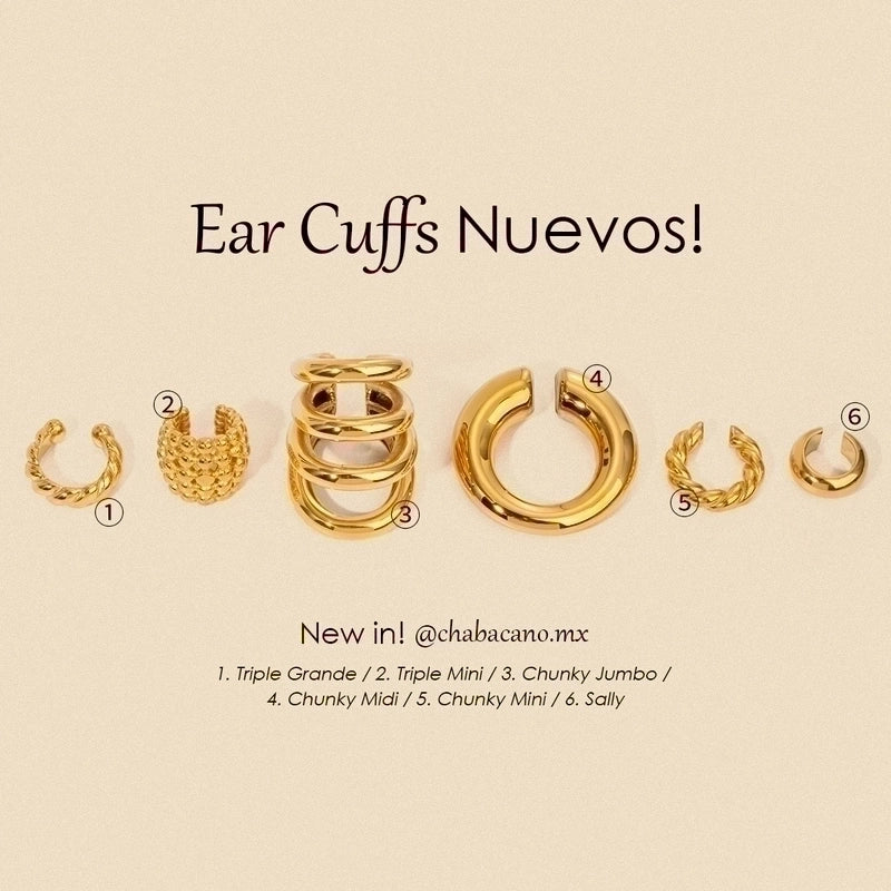 1 Pair Vacation Minimalist IG Style C Shape Solid Color Asymmetrical 304 Stainless Steel 18K Gold Plated Ear Cuffs