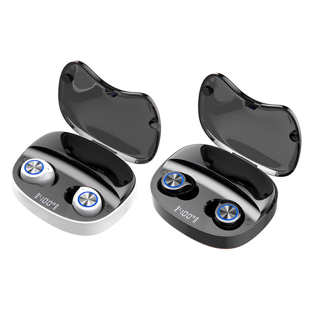 

TW90 Wireless Bluetooth 5.0 TWS Earphones LED Display Touch Sports Earbuds, Black, 501 Original