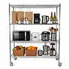 [US Local Warehouse] 5 Tier Wire Storage Rack with Wheels Garage Shelving Each Layer Support 250KG Shelving Units 70.87x59.76x23.98in for Warehouse Hospital Commercial Space