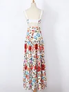 Floral-Print Underwired Bandeau Split Maxi Dress Suit