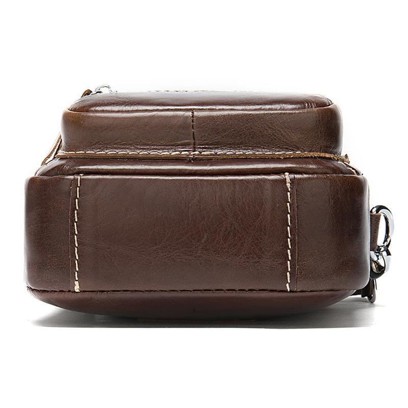 Men's Leather Crossbody Bag Simple Style Handbag Shoulder Bag