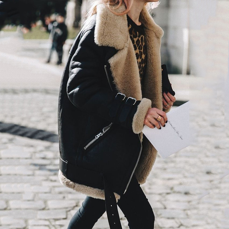 Casual Lapel Plush Coat wearshes