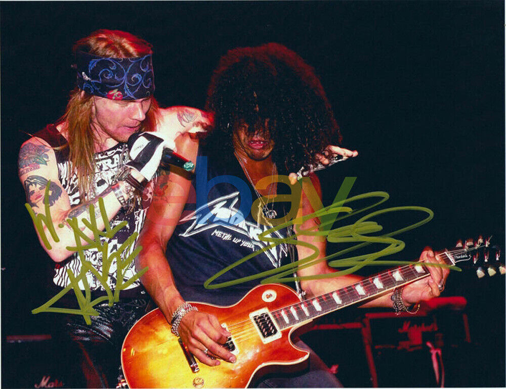 Guns and Roses Signed 8x10 Photo Poster painting reprint