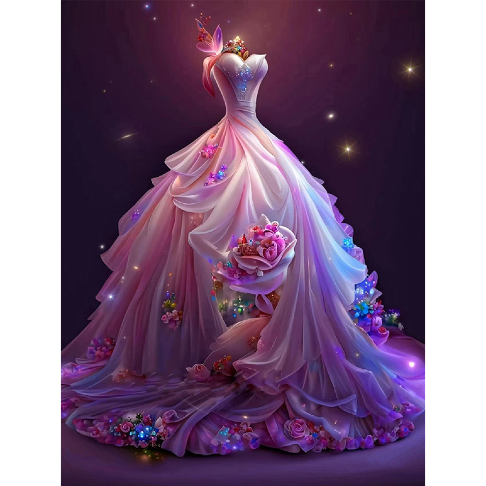 Dream Wedding Dress 30*40cm(canvas) full round drill diamond painting