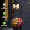 2-in-1 Solar Planter Lamp Waterproof IP54 Auto On/off Sensor 8-10 Hrs Long Lighting Solar Powered Pathway Light with Planter for Garden & Patio (No Flowers Included)
