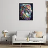 Feuille dragon-partielle ab carr&eacute; peinture diamant-40*50cm