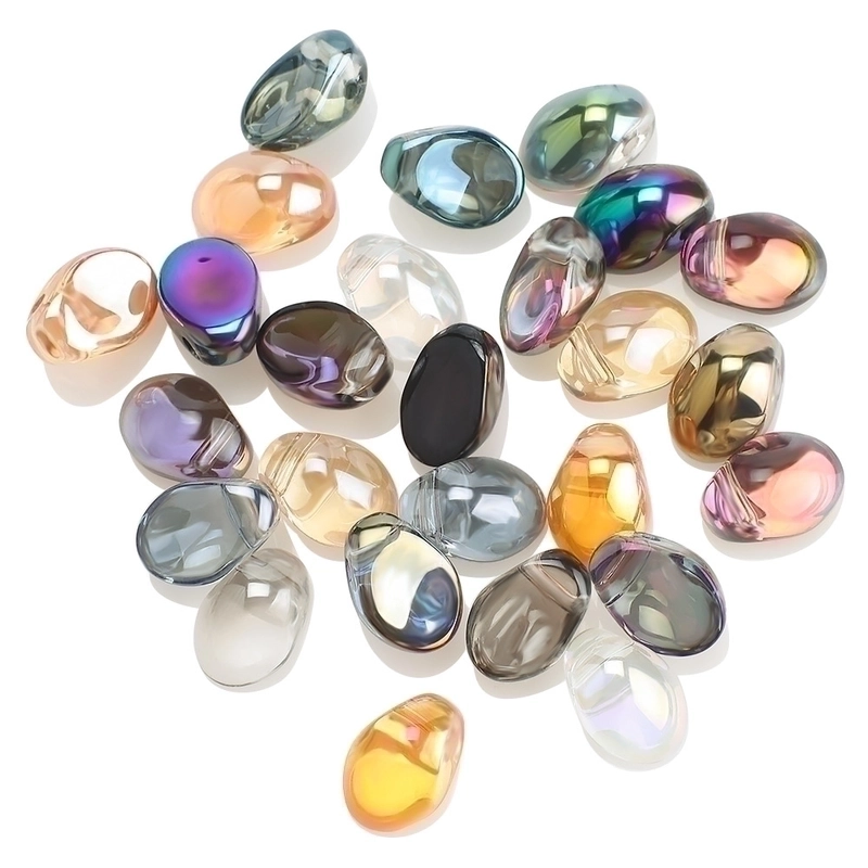 50 PCS/Package 6 * 10mm 6 * 8mm Hole 1~1.9mm Glass Irregular Beads